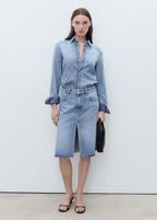 Jupe Midi Denim - Medium Blue