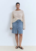 Jupe Midi Denim - Medium Blue