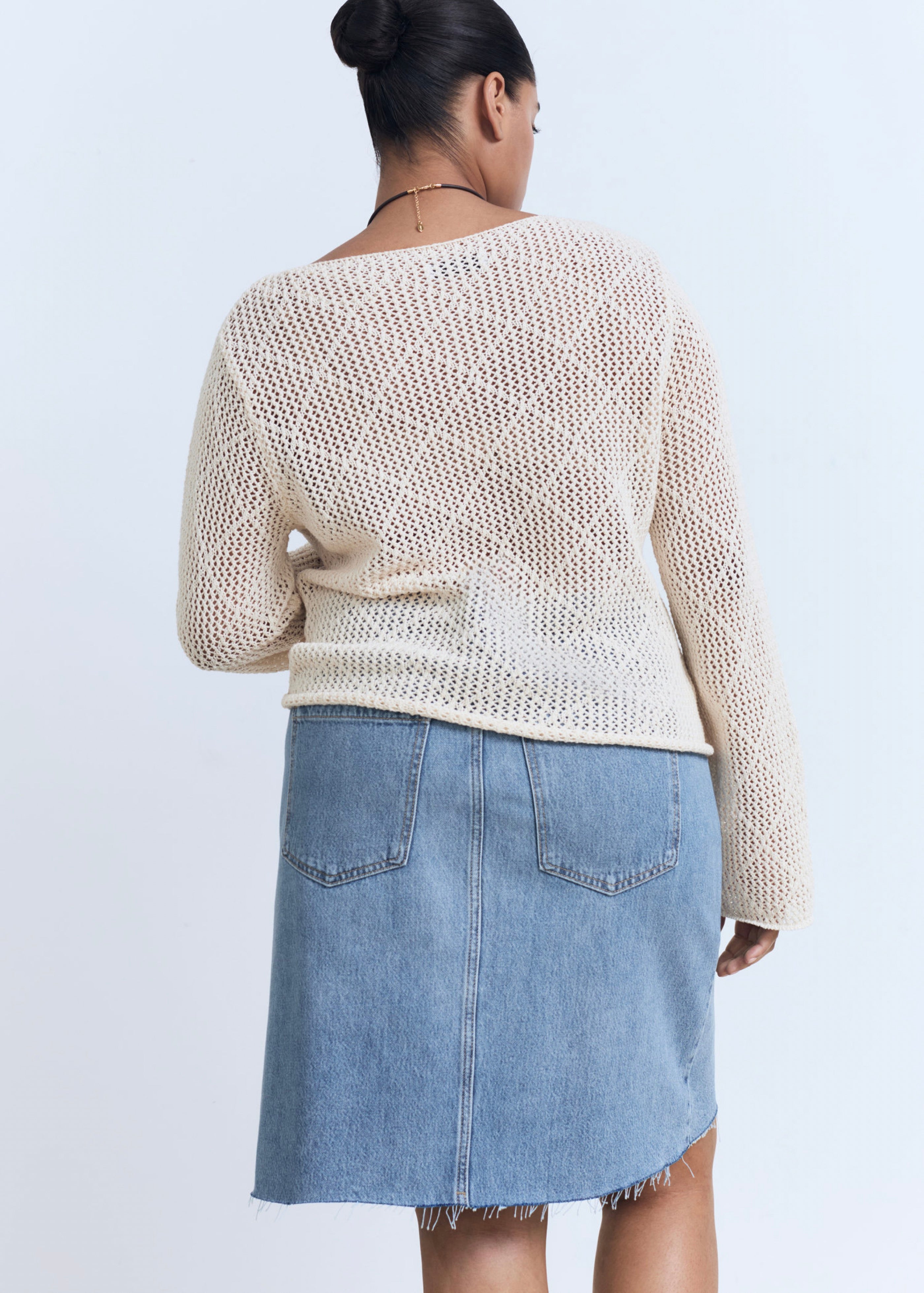 Jupe Midi Denim - Medium Blue