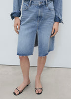 Jupe Midi Denim - Medium Blue