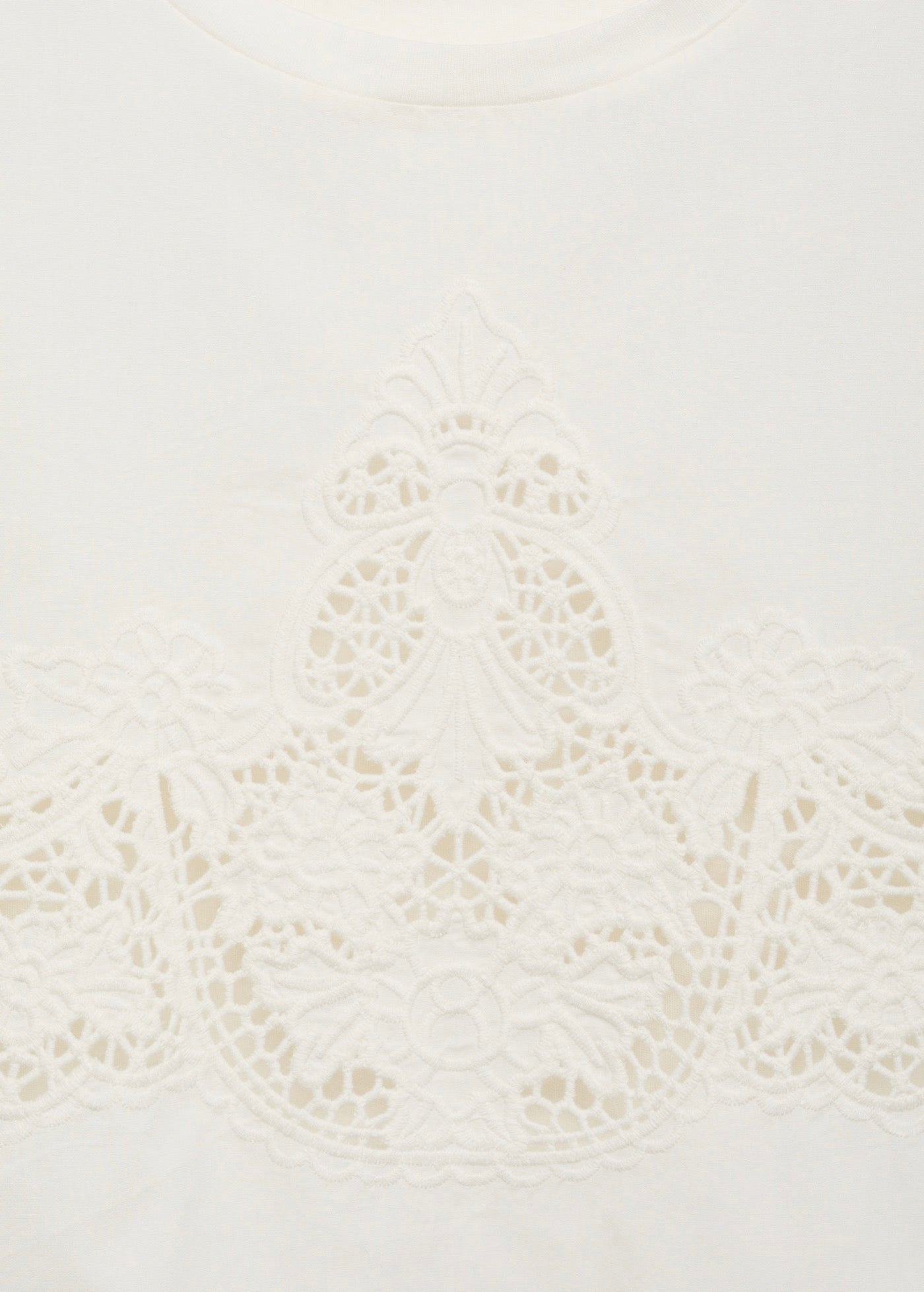 Embroidered Cotton T-Shirt - White