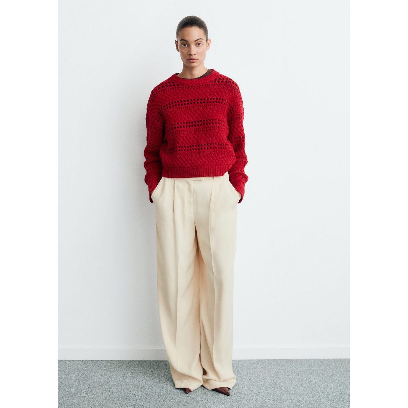 Pull En Maille Ajourée