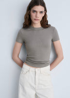 T-Shirt Manches Courtes Cintré - Light/Pastel Brown