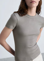 T-Shirt Manches Courtes Cintré - Light/Pastel Brown