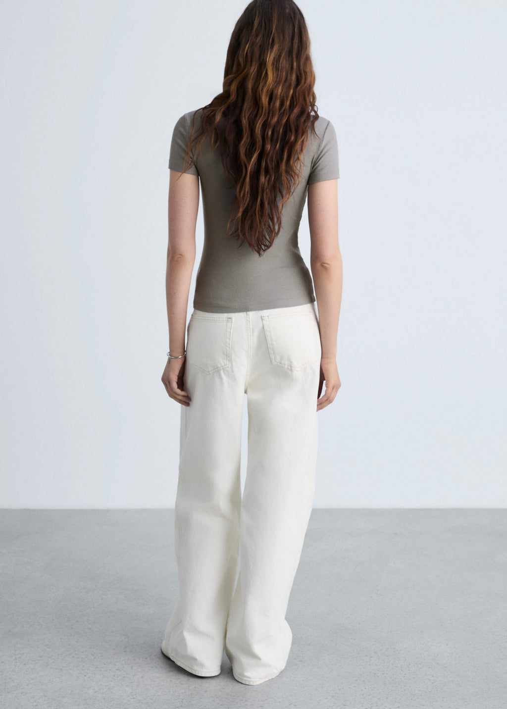 T-Shirt Manches Courtes Cintré - Light/Pastel Brown