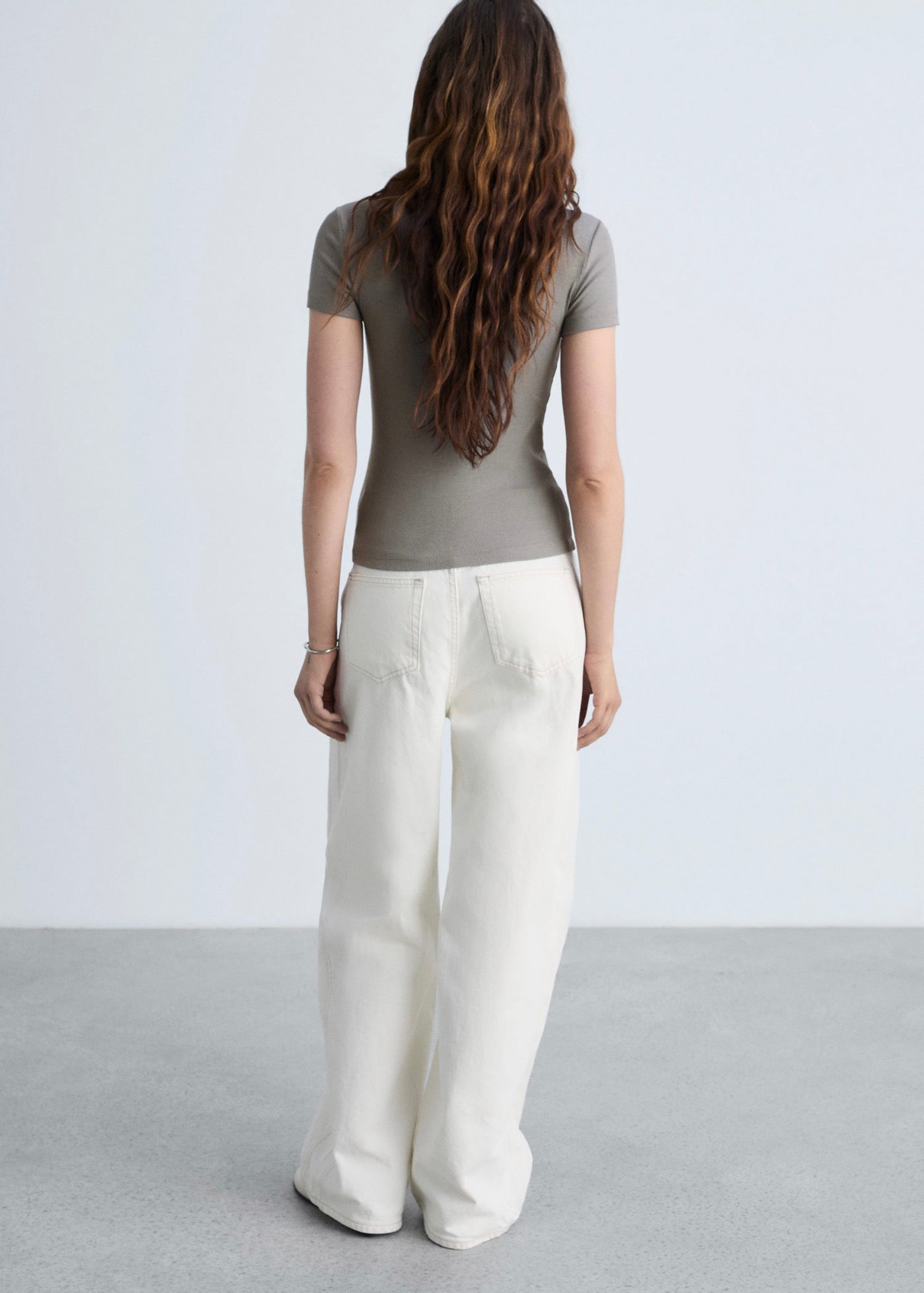 T-Shirt Manches Courtes Cintré - Light/Pastel Brown