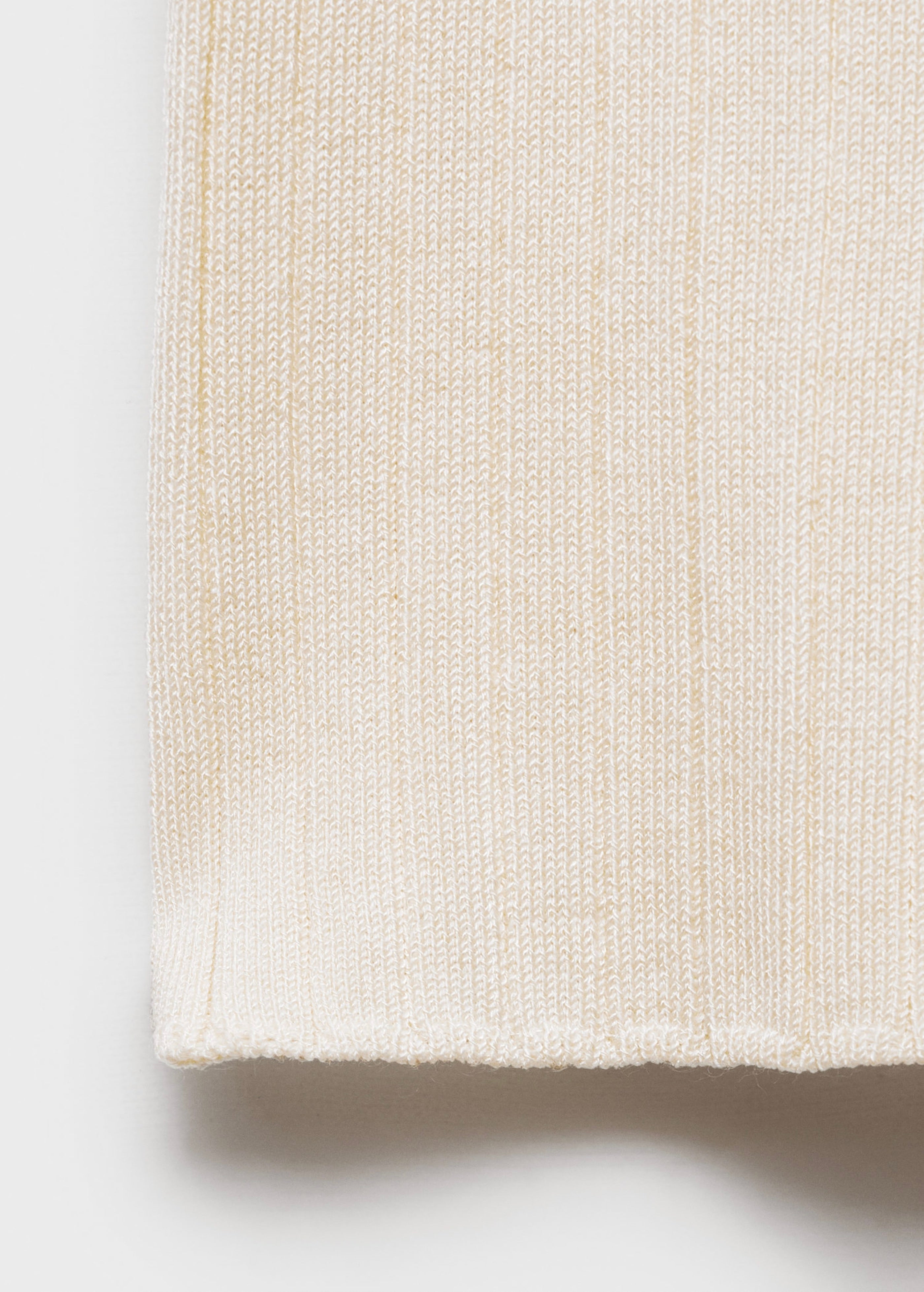 Pantalon Flare Maille Côtelée - Ecru