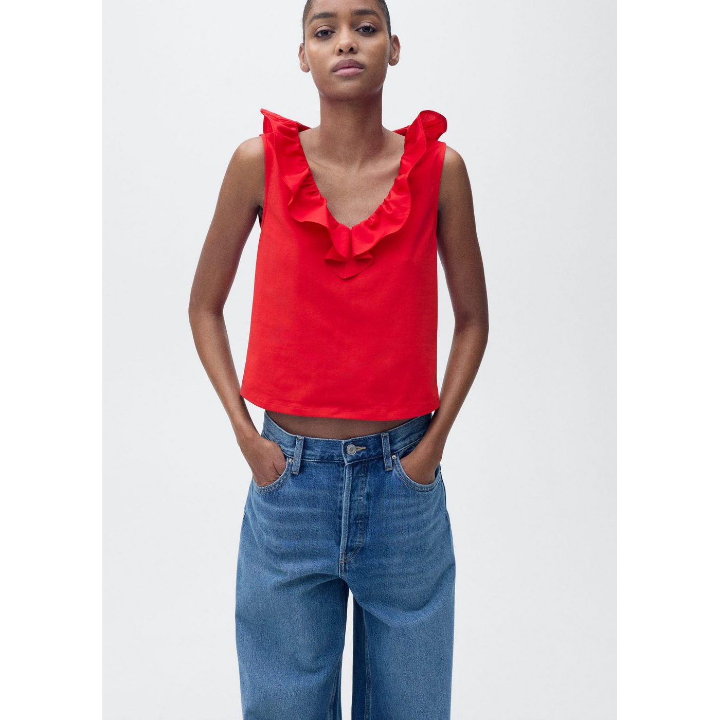 Top Volant - Red