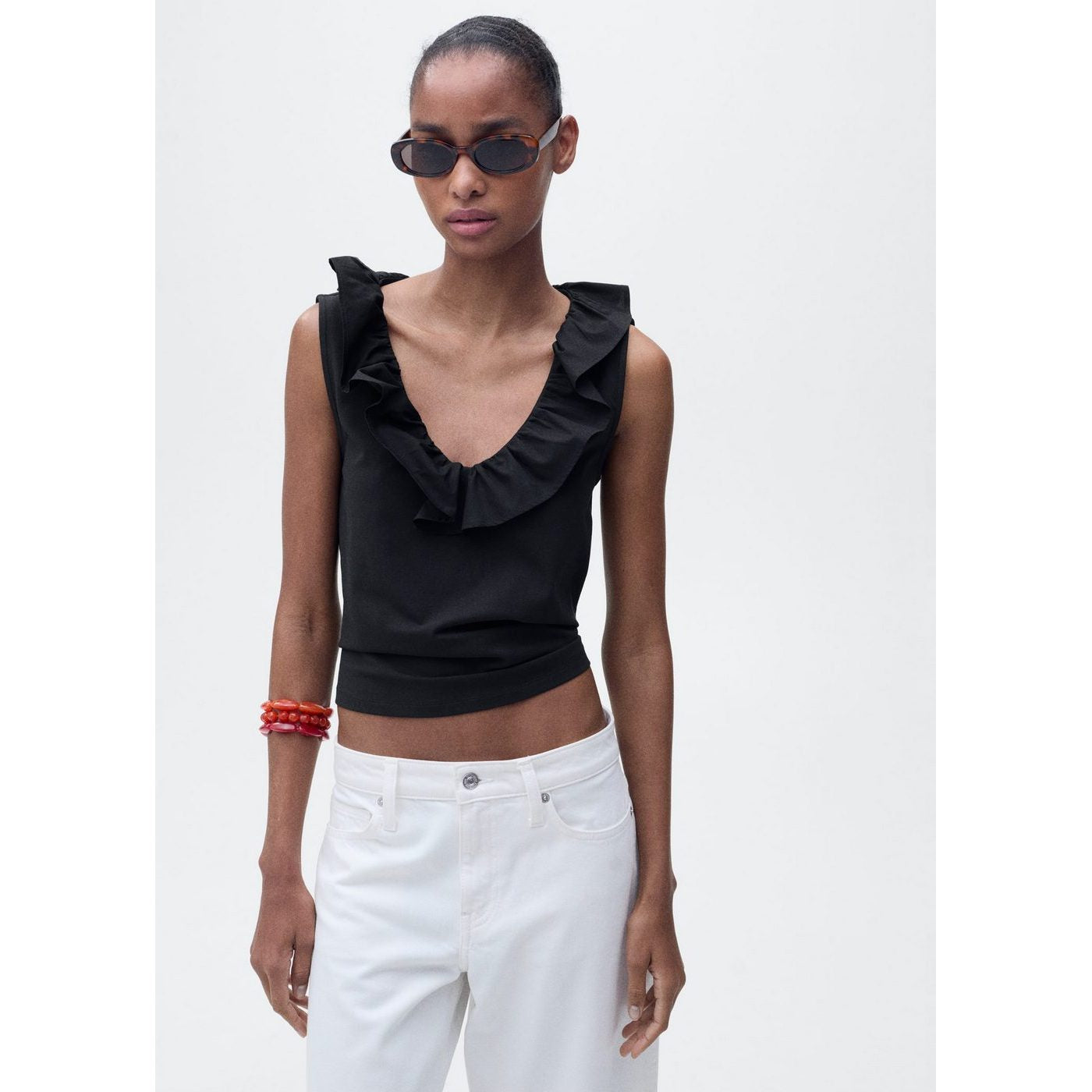 Top Volant - Black