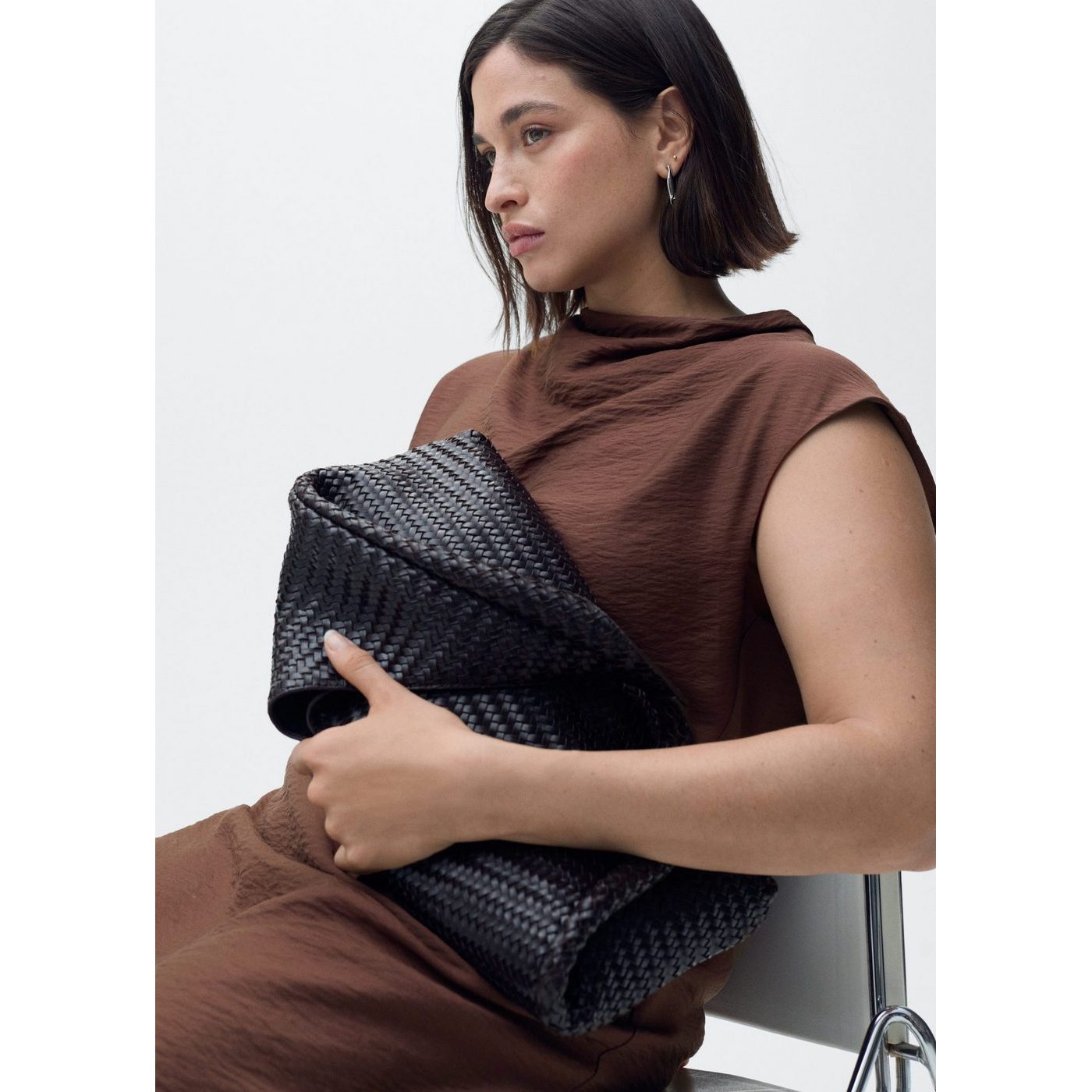 Robe Texturée Drapée