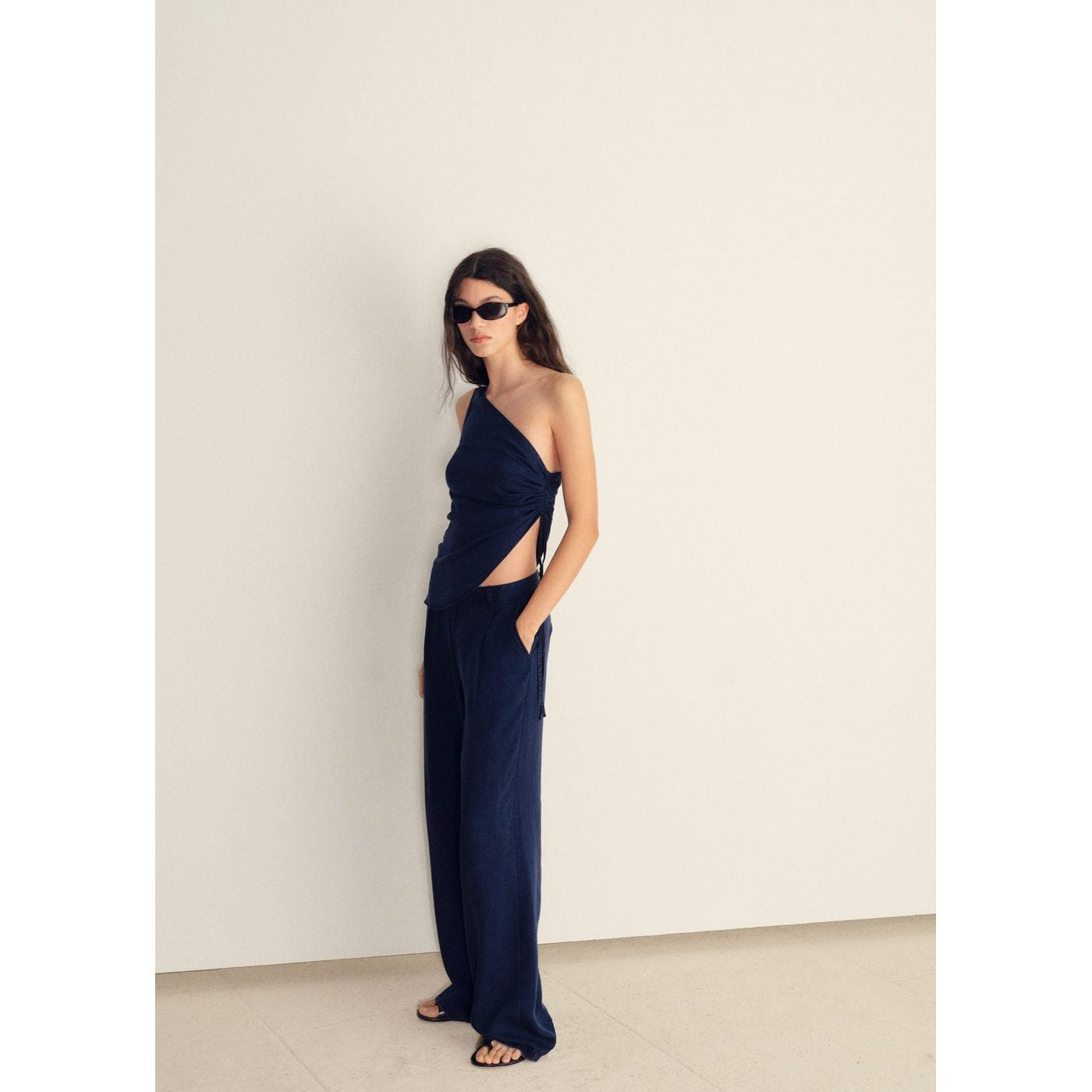 Creta Top - Navy Blue