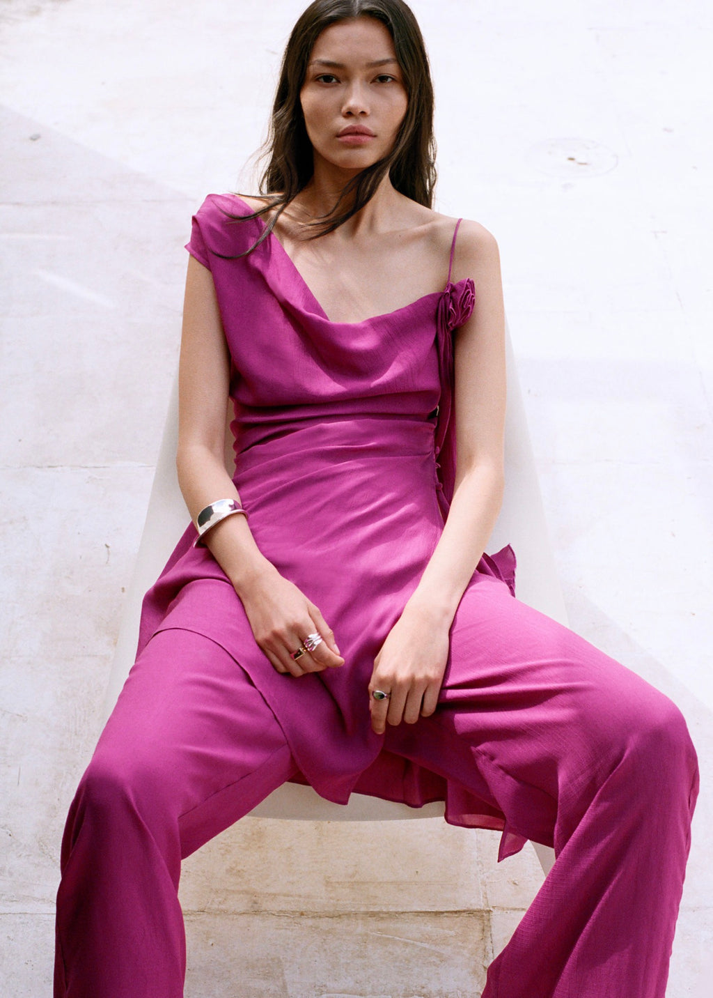 Pantalon Droit Fluide - Purple