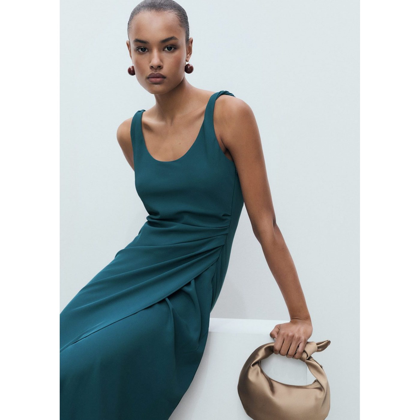 Aqua Dress - Petrol Blue