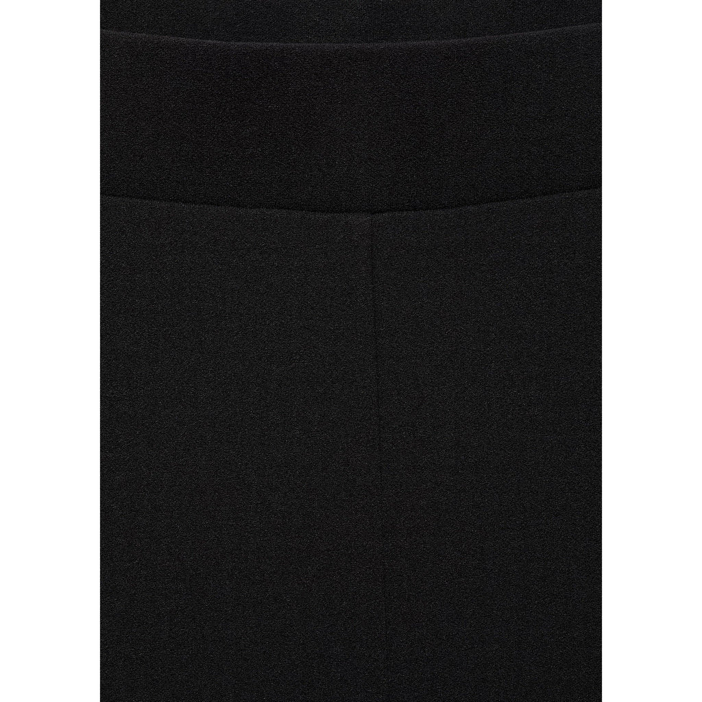 Straight Knit Trousers - Black