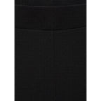 Straight Knit Trousers - Black
