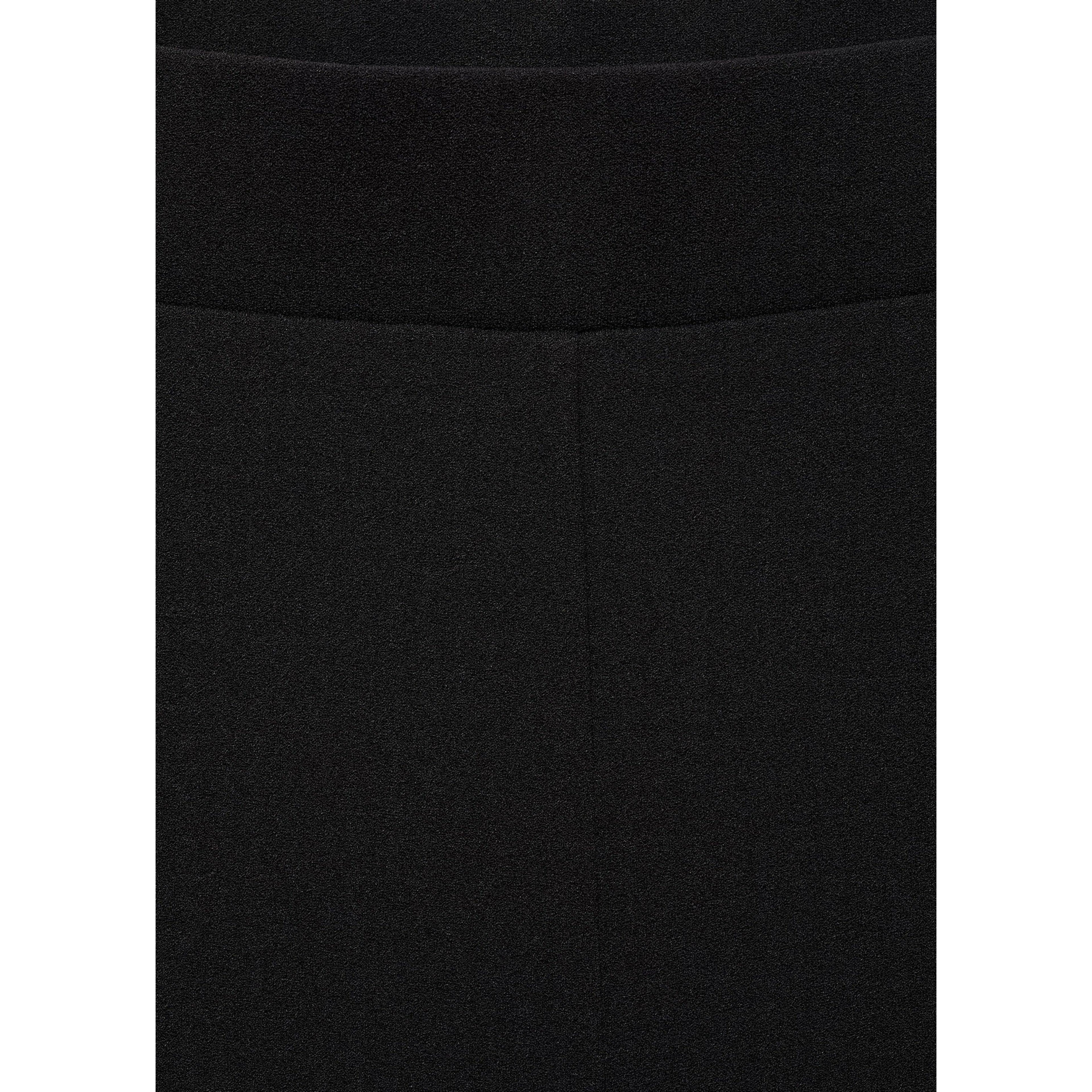 Straight Knit Trousers - Black