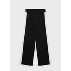 Pantalon Maille Rayure Contrastante - Black