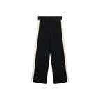 Pantalon Maille Rayure Contrastante - Black
