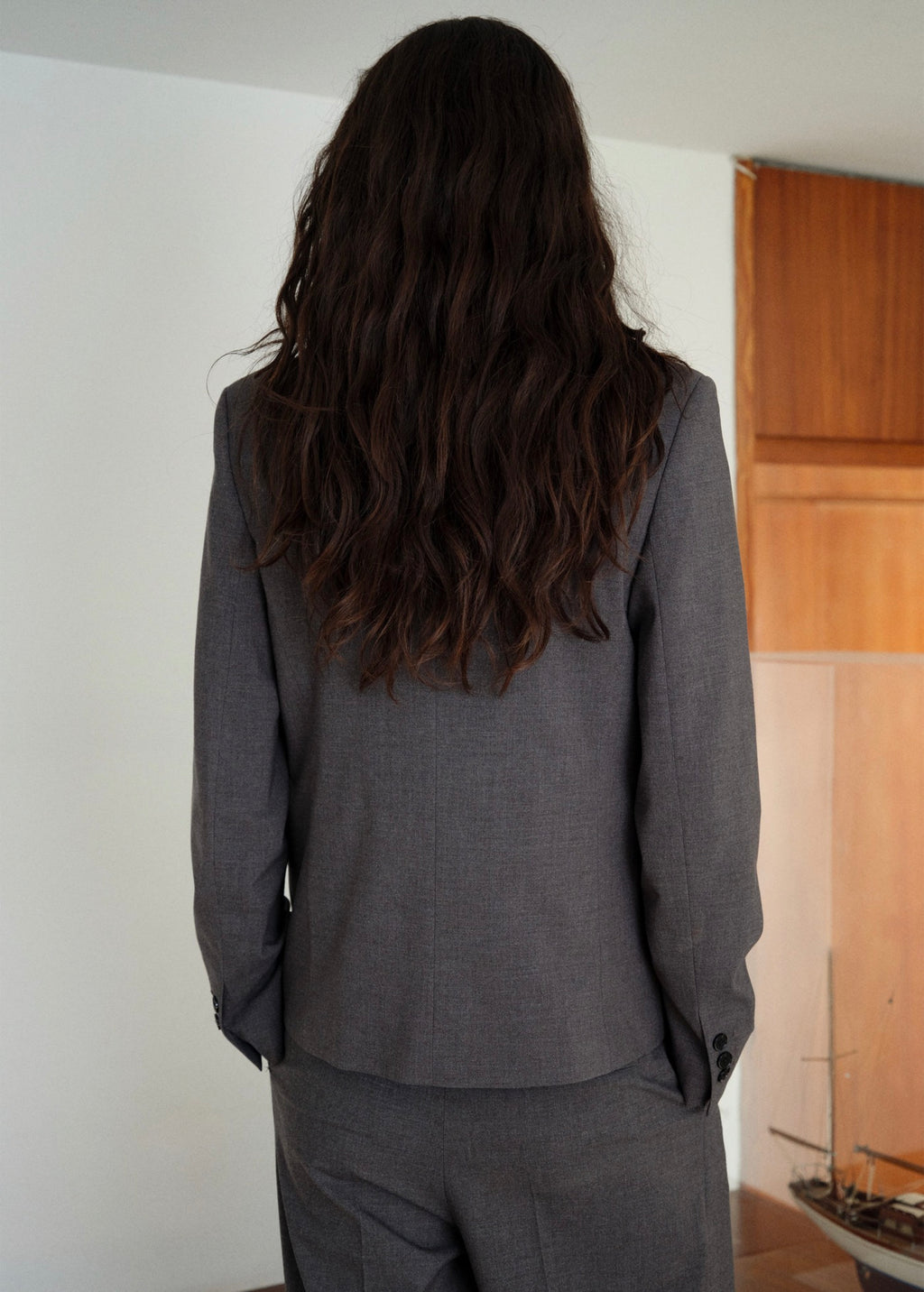 Blazer Costume Droit À Boutons