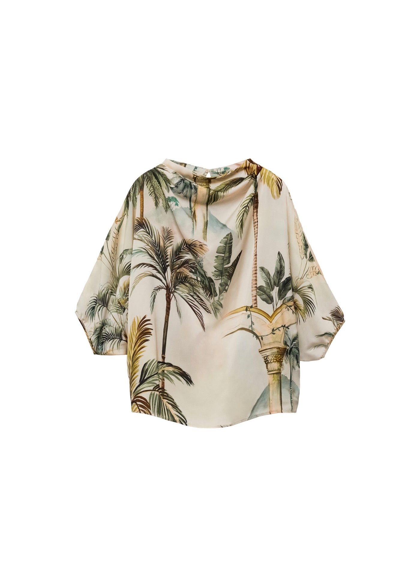 Cape Drapée Imprimé Tropical