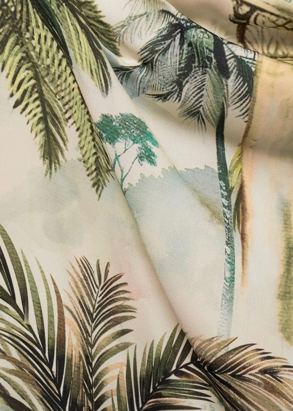 Cape Drapée Imprimé Tropical