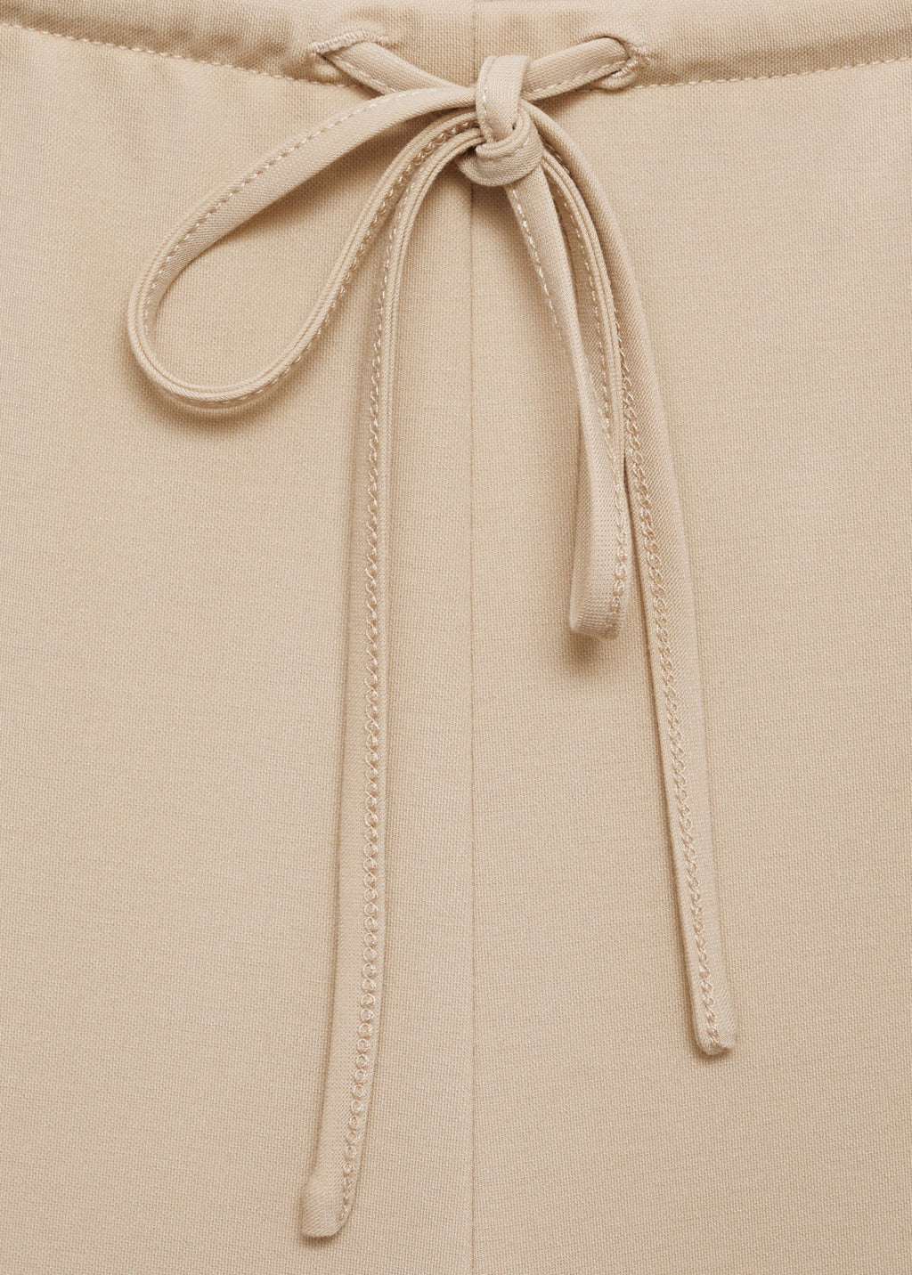 Wide-leg trousers with elasticated waist - Natural