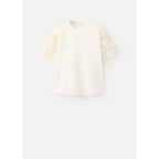 Maternity Crochet-Sleeve T-Shirt