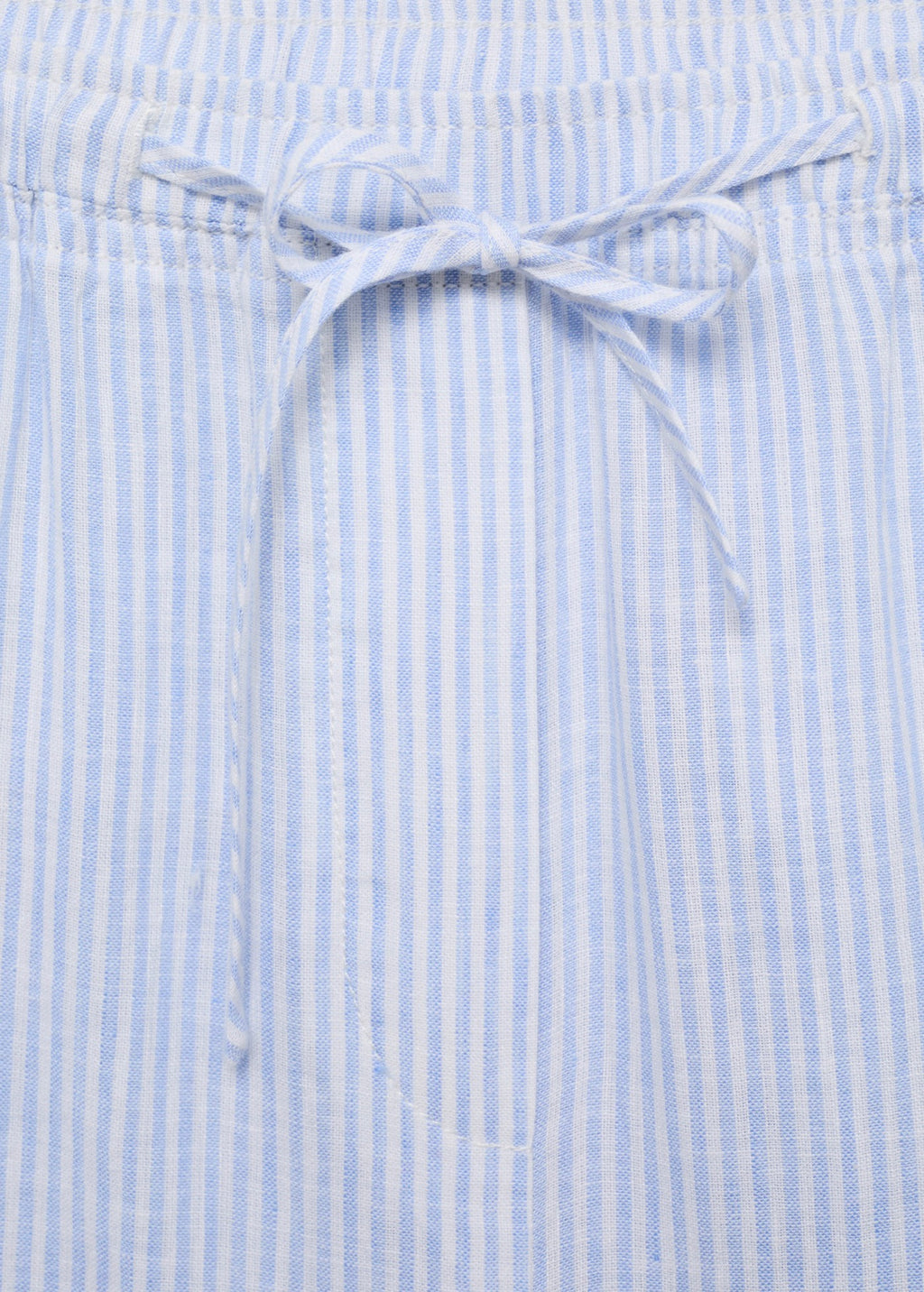 Straight Linen Trousers - Sky Blue