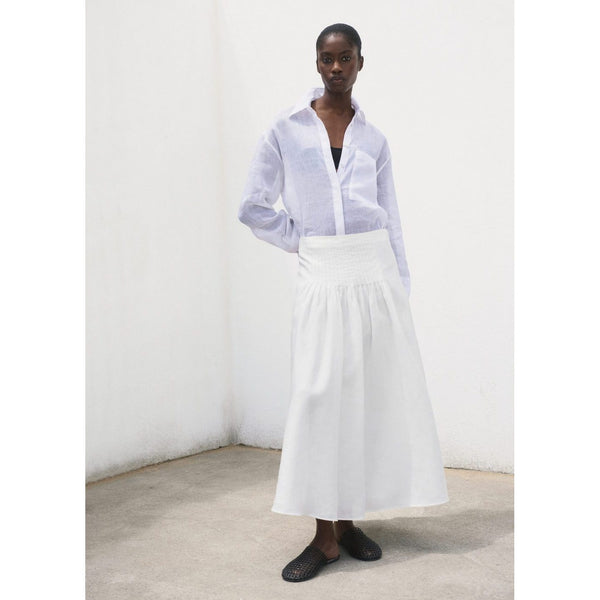 Ramie Pleated Skirt
