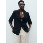 Pantalon Lin Bouton Écaille