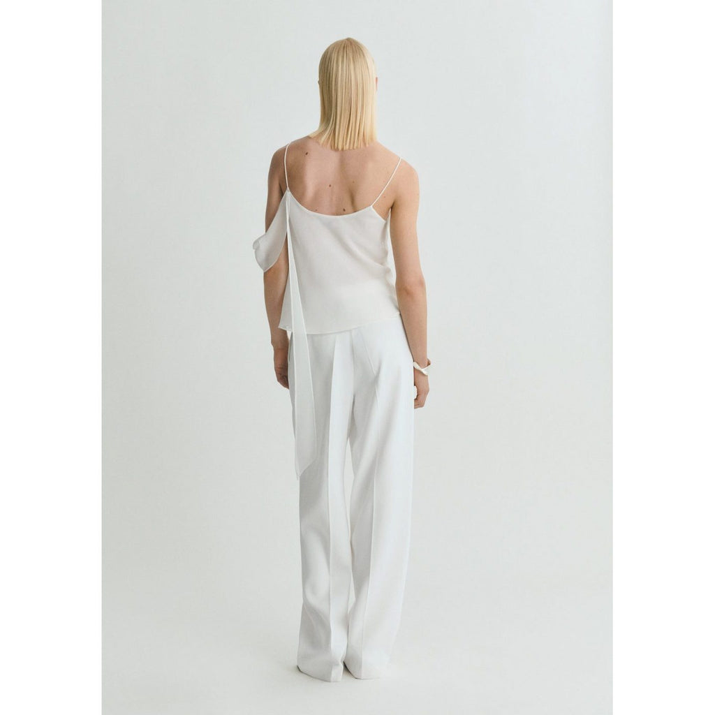 Top Drapé Détail Fleur