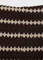 Pantalon Maille En Imprimé Géométrique - Brown