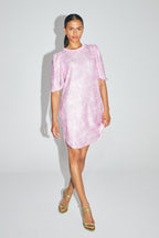 The Alix Short Dress With Pink Sequins