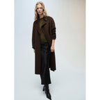 Round Neck Wool Blend Sweater - Khaki