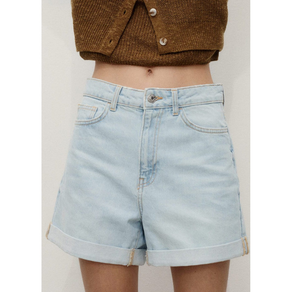 Mom Shorts - Light Blue