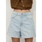 Mom Shorts - Light Blue