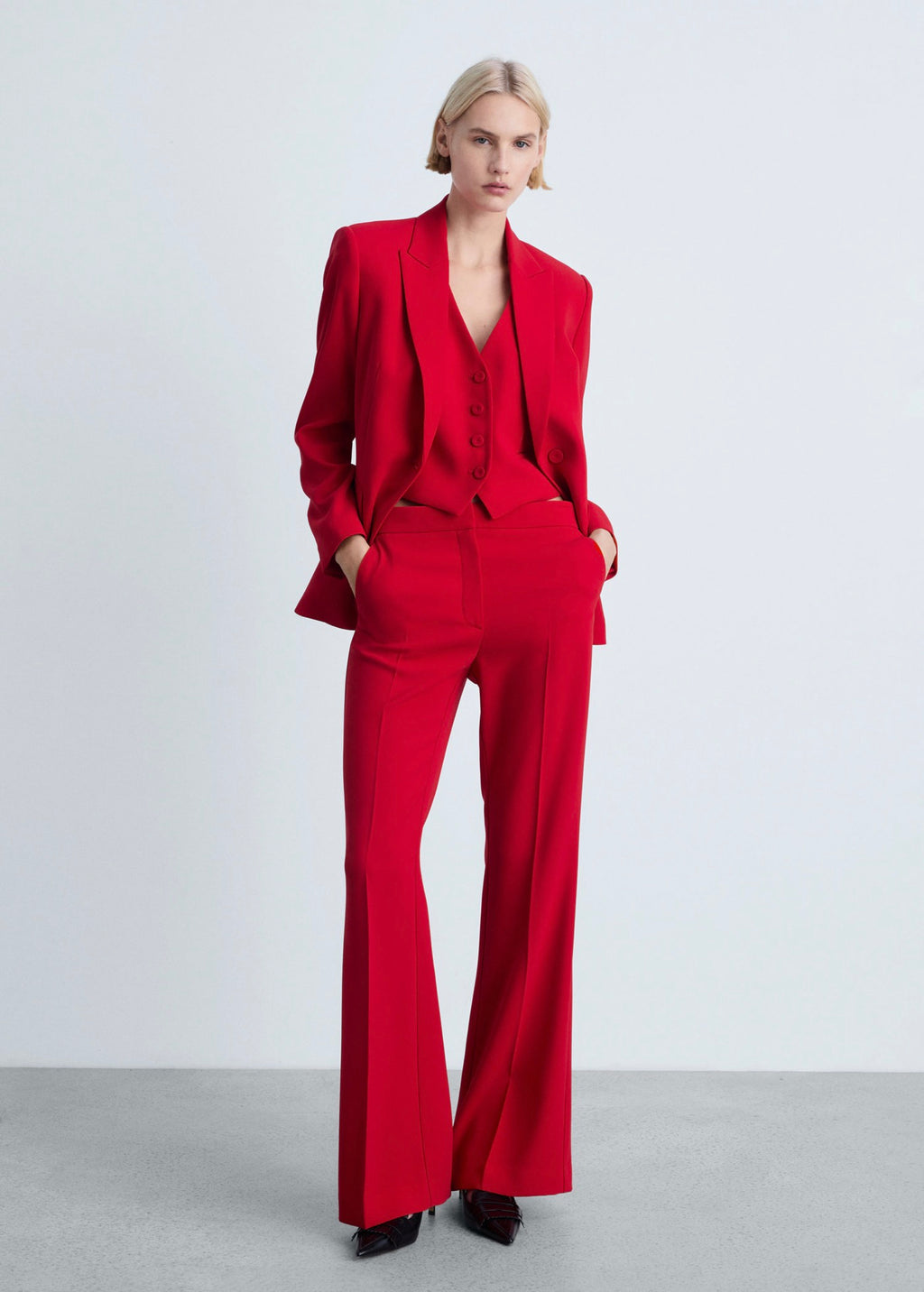 Wideleg Suit Trousers
