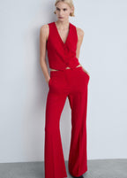Wideleg Suit Trousers