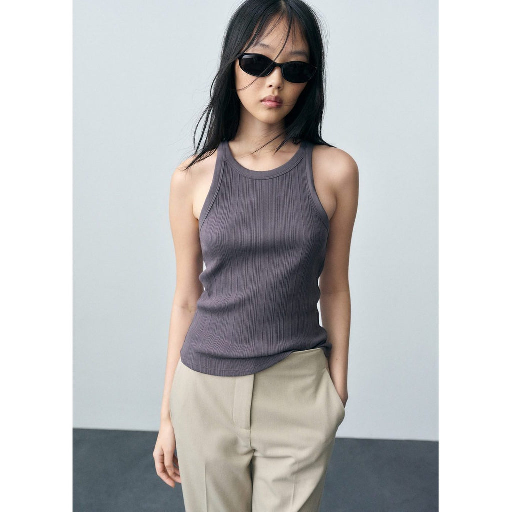 Naju Top - Charcoal Gray