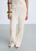 Pantalon Droit Plissé