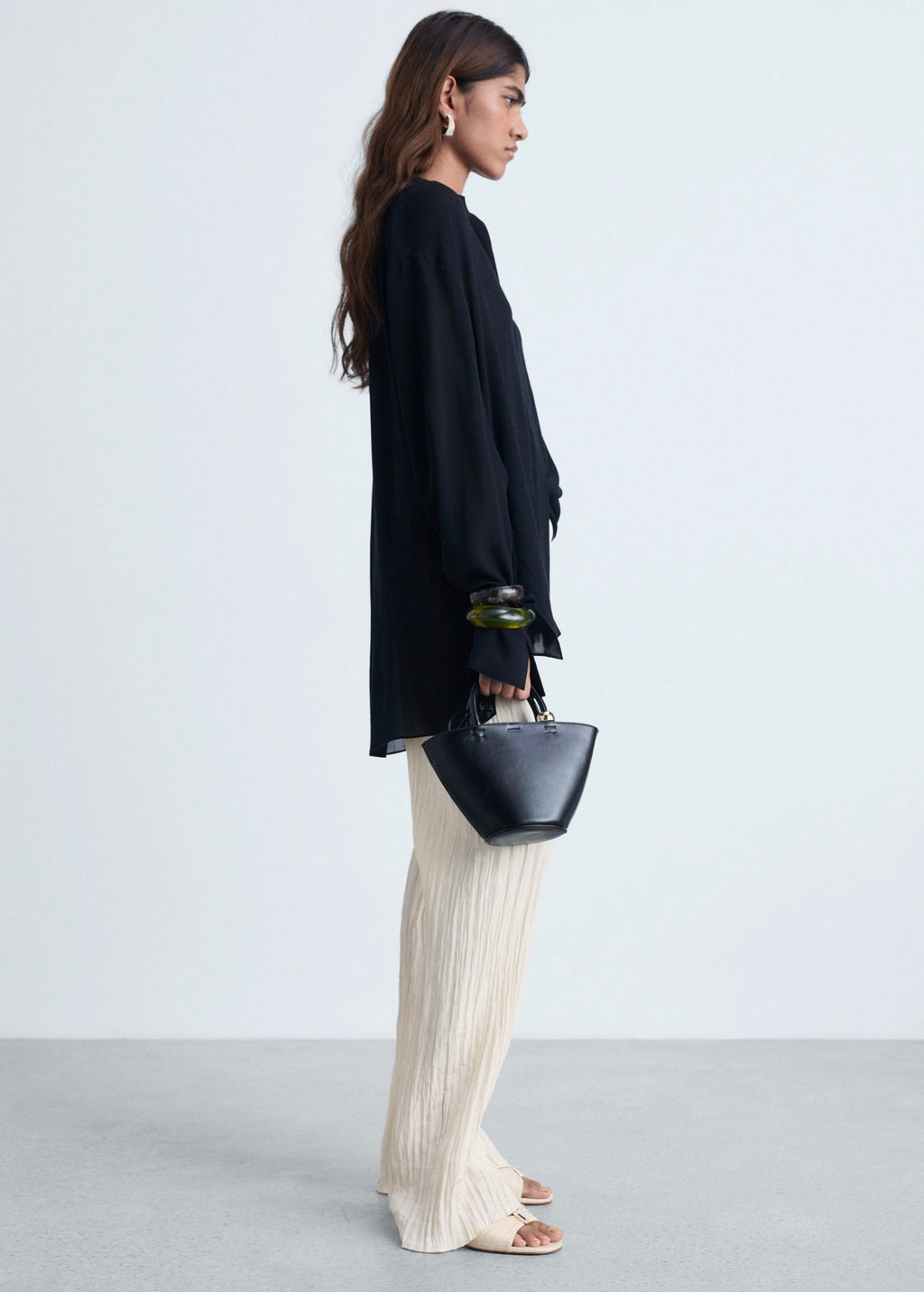 Pantalon Droit Plissé