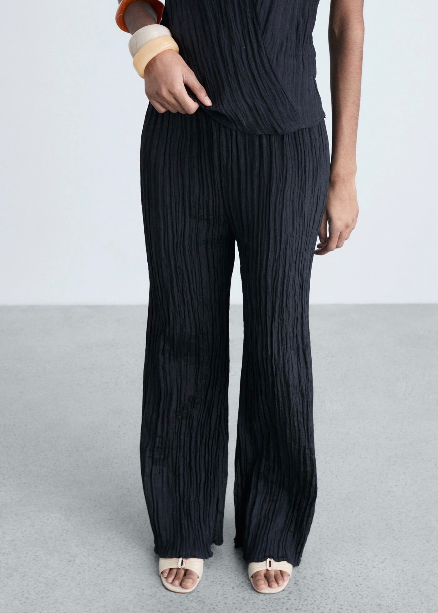 Pantalon Droit Plissé - Blue