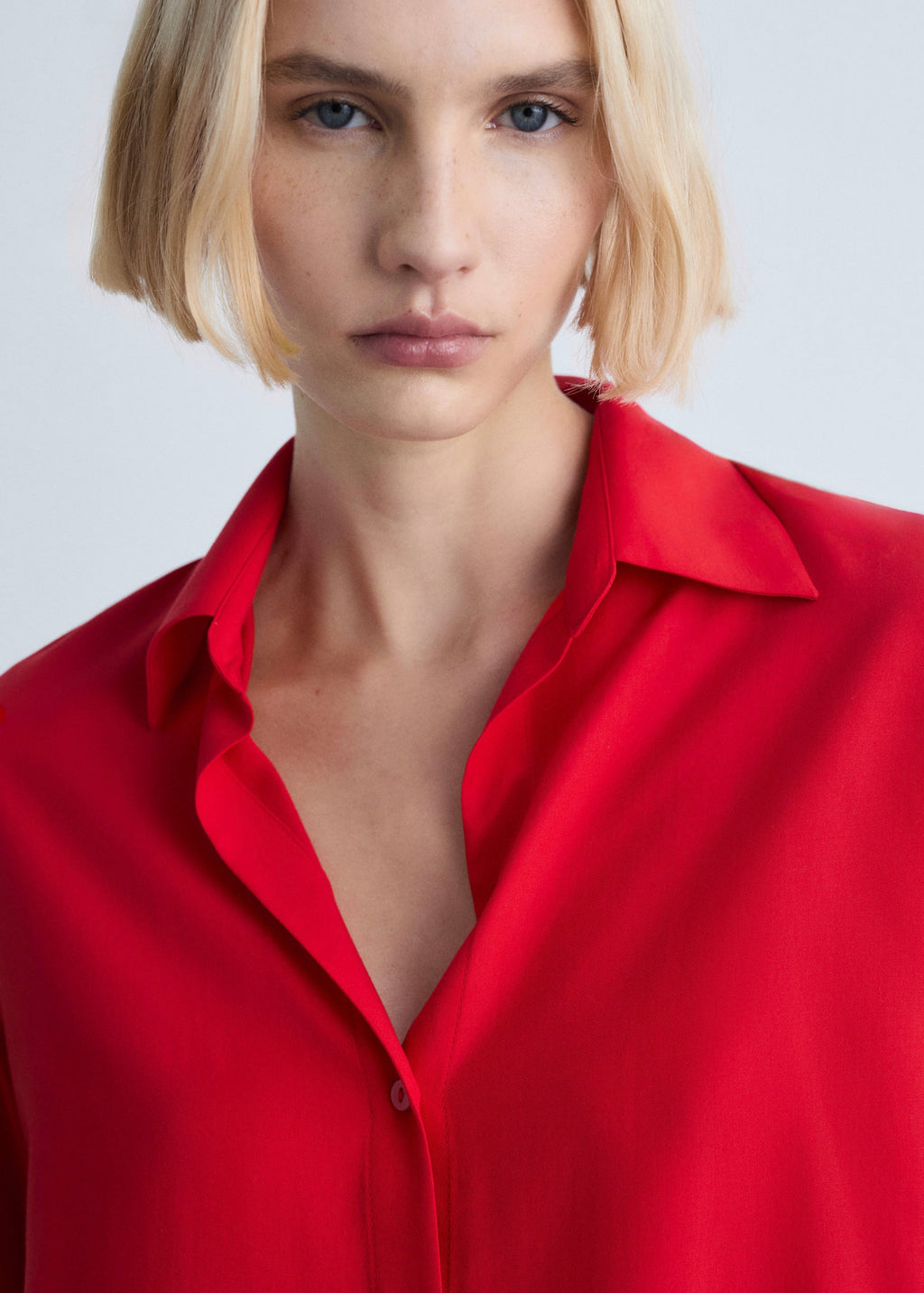 Fluid Lyocell Shirt - Red