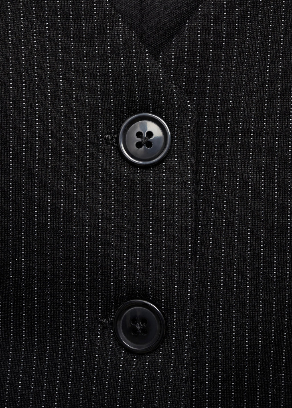 Gilet De Costume À Fines Rayures - Black