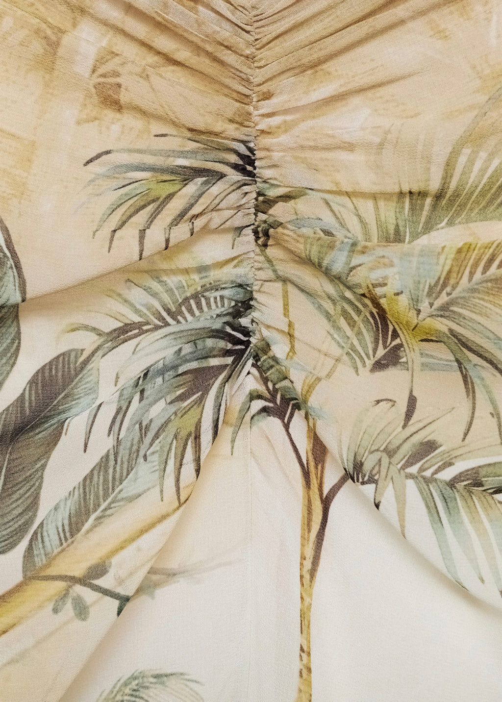 Jupe Droite Imprimé Tropical