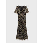 Robe Midi Droite À Imprimé Fleuri