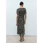 Robe Midi Droite À Imprimé Fleuri