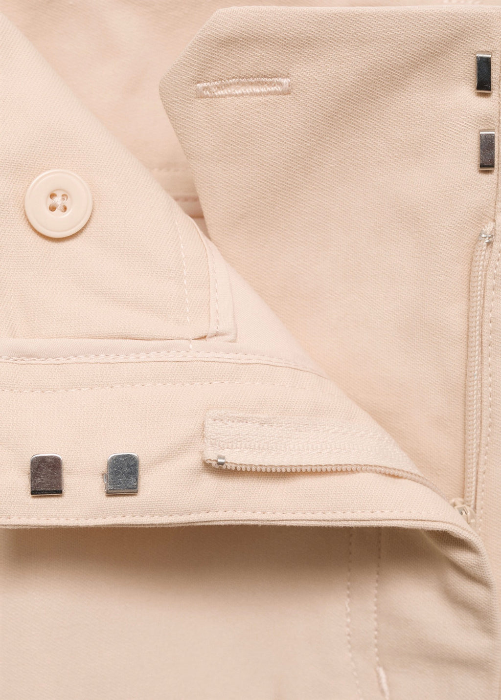 Pantalon Coton Droit Taille Moyenne - Ecru