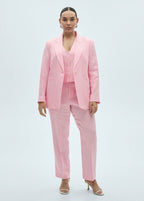 Pantalon De Costume Lin - Light Pink