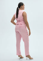 Pantalon De Costume Lin - Light Pink